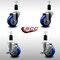 Service Caster 3.5'' SS Blue Poly Wheel Swivel 1-3/8'' Expanding Stem Caster Set 2 Brakes, 4PK SCC-SSEX20S3514-PPUB-BLU-2-TLB-2-138 - alternate 5